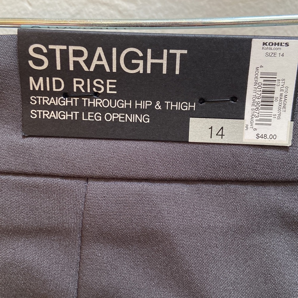 Apt. 9 Straight mid rise pants
